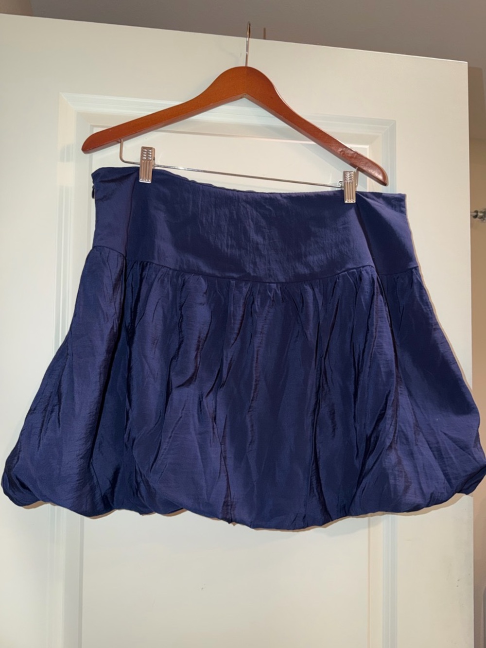 a new day Navy Bubble Hem Skater Skirt